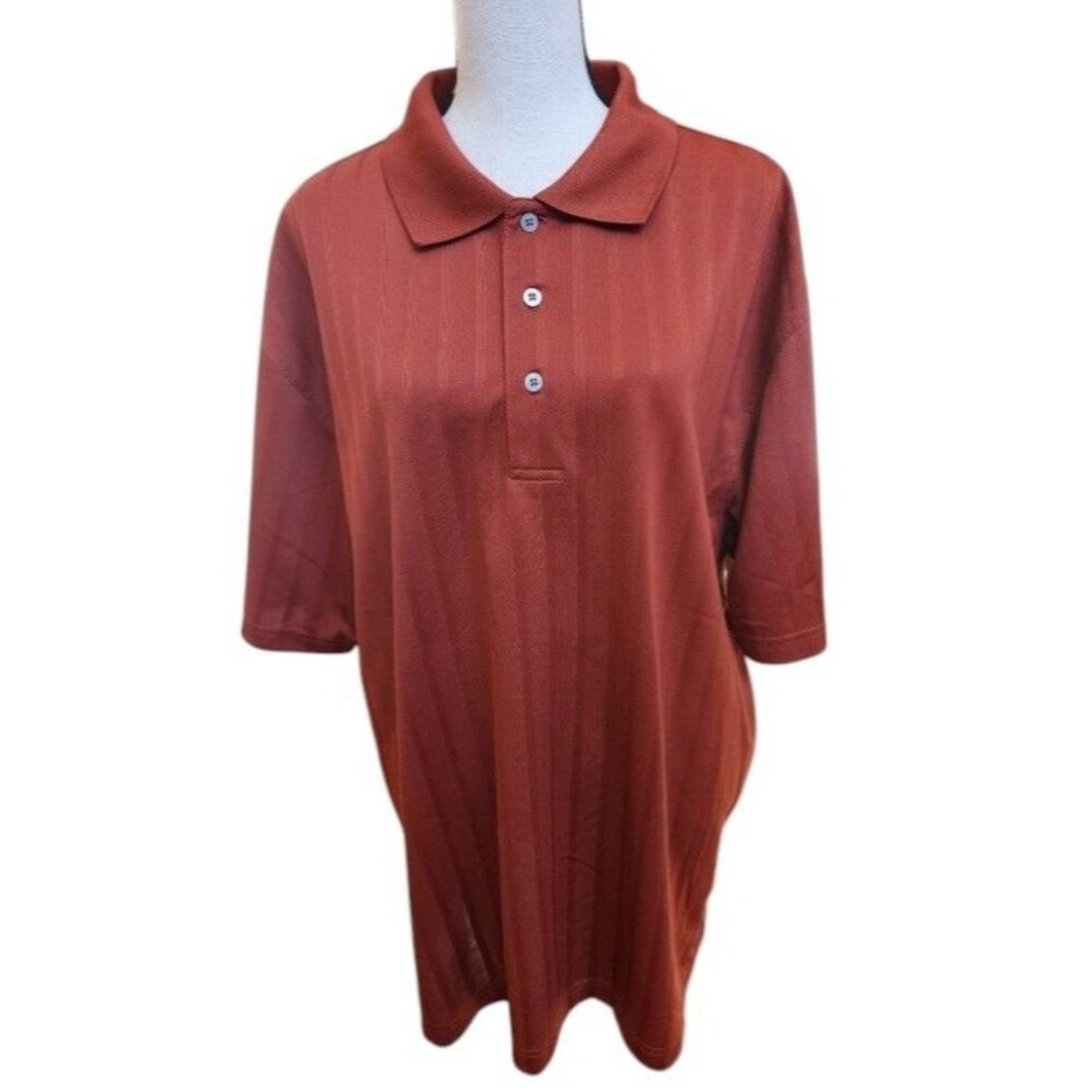 PGA Tour Golf Shirt Size XL Rust Color Mens